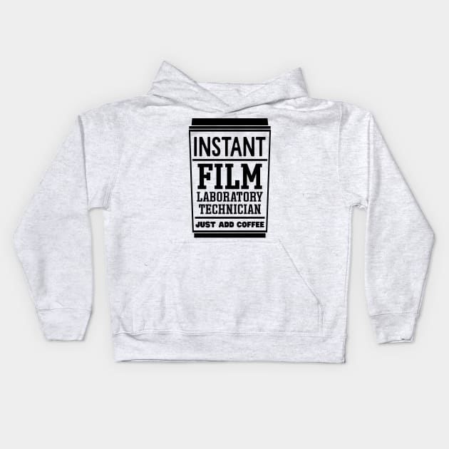 Instant film laboratory technician, just add coffee Kids Hoodie by colorsplash